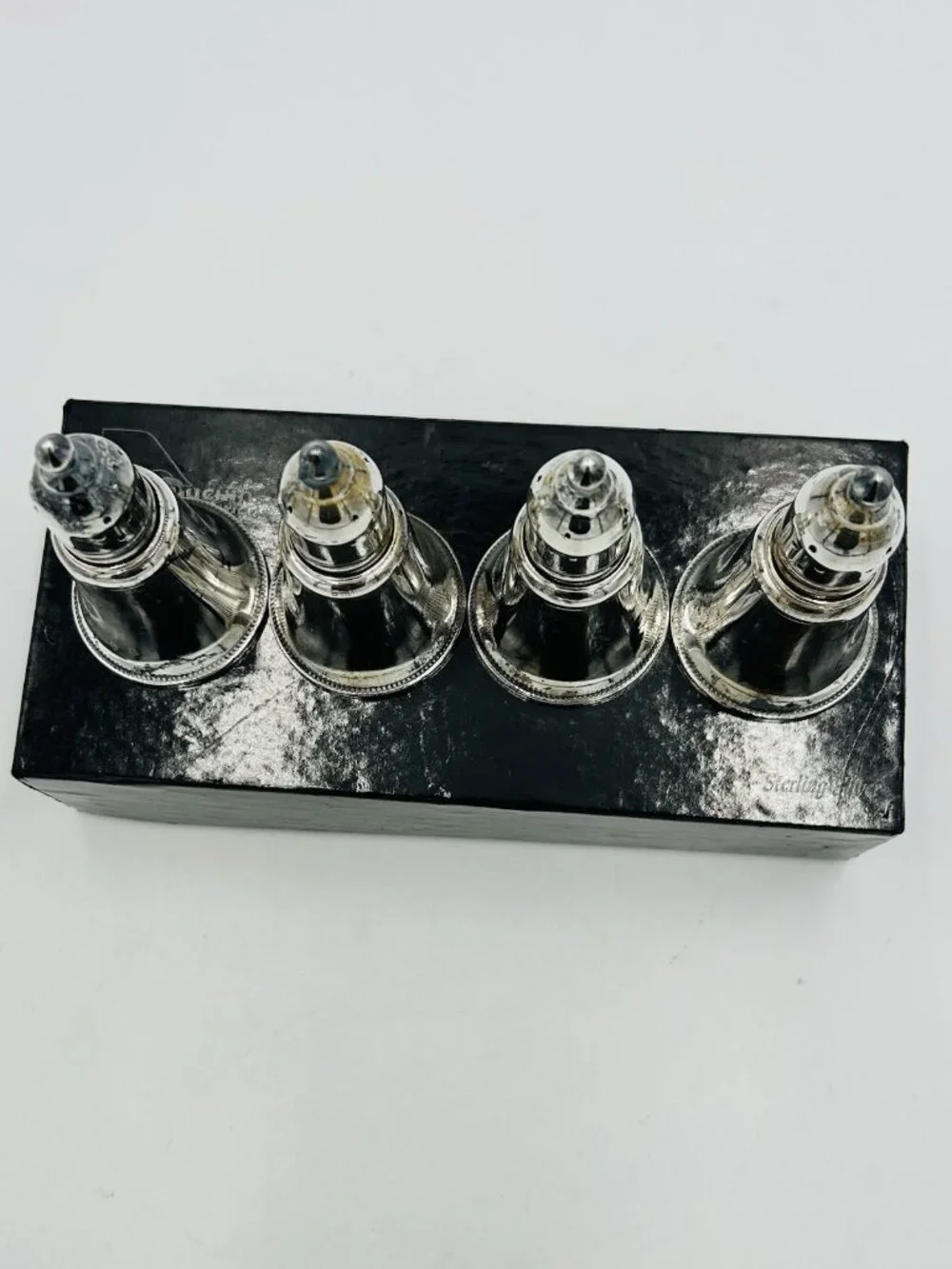 Duchin Creations Sterling Silver Weighted Salt Pepper Shakers Set of 4 215g